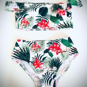 Bloom Muse Two Piece High Waist Floral Bikini Set